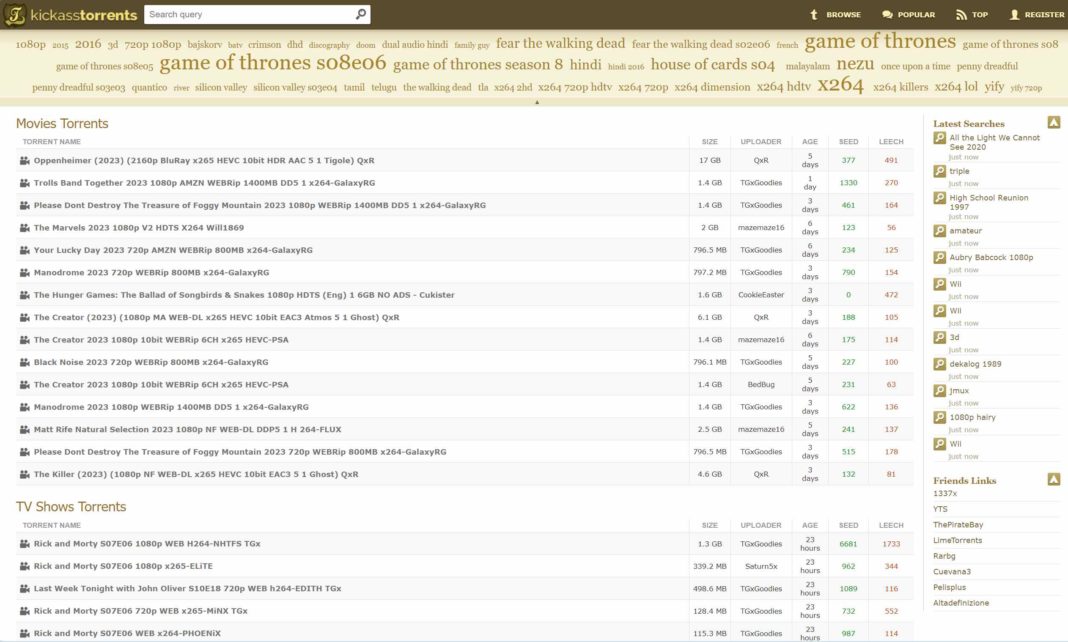 kickass torrents nouvelle adresse !