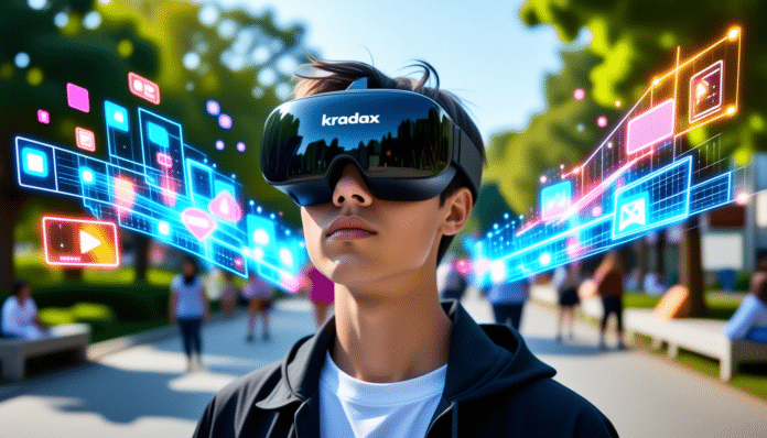 découvrez kradax, le casque de réalité augmentée révolutionnaire qui transforme vos interactions avec des objets numériques en plein air. plongez dans une expérience immersive unique, alliant technologie et innovation pour redéfinir votre façon d'explorer le monde.