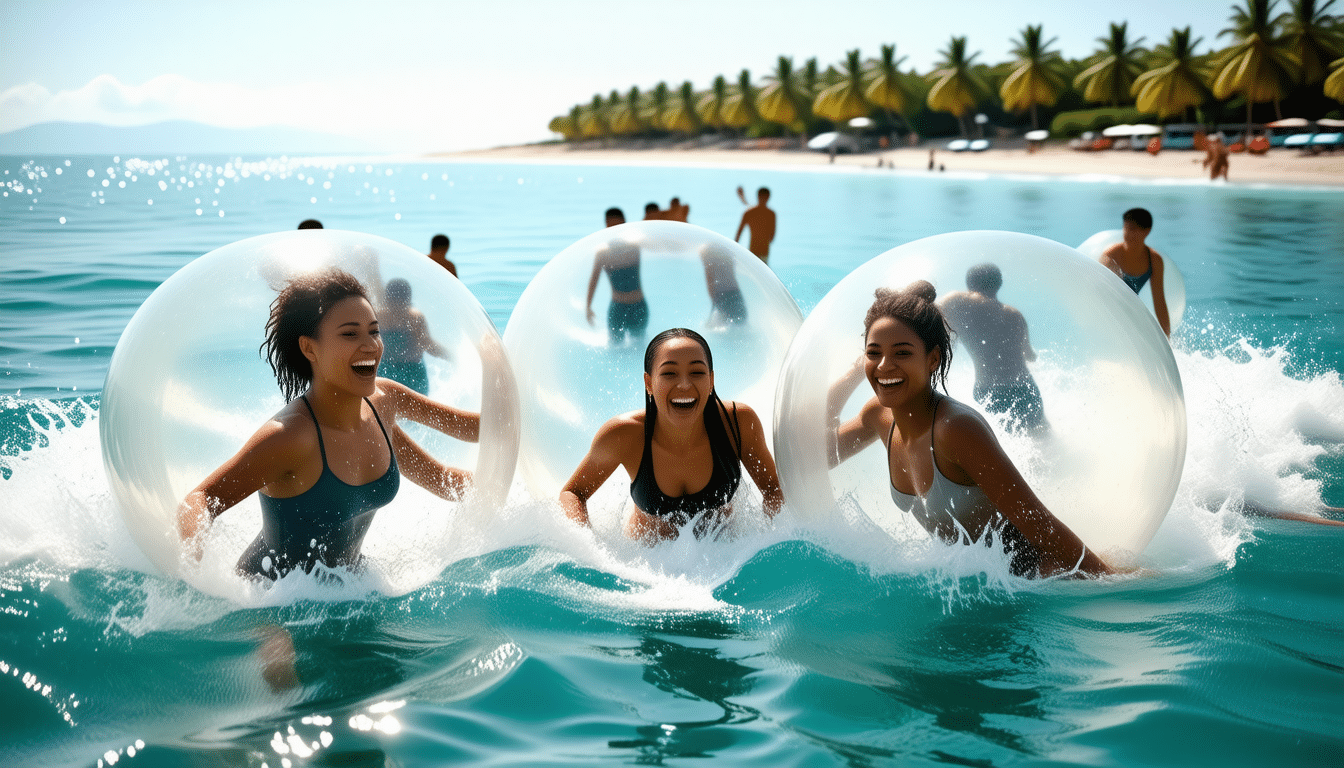 découvrez zorbov, le nouveau sport aquatique révolutionnaire où vous flottez dans des sphères transparentes sur l'eau. vivez une expérience unique d'amusement et d'adrénaline tout en admirant le paysage aquatique. parfait pour les amateurs de sensations fortes et de nouvelles aventures estivales.