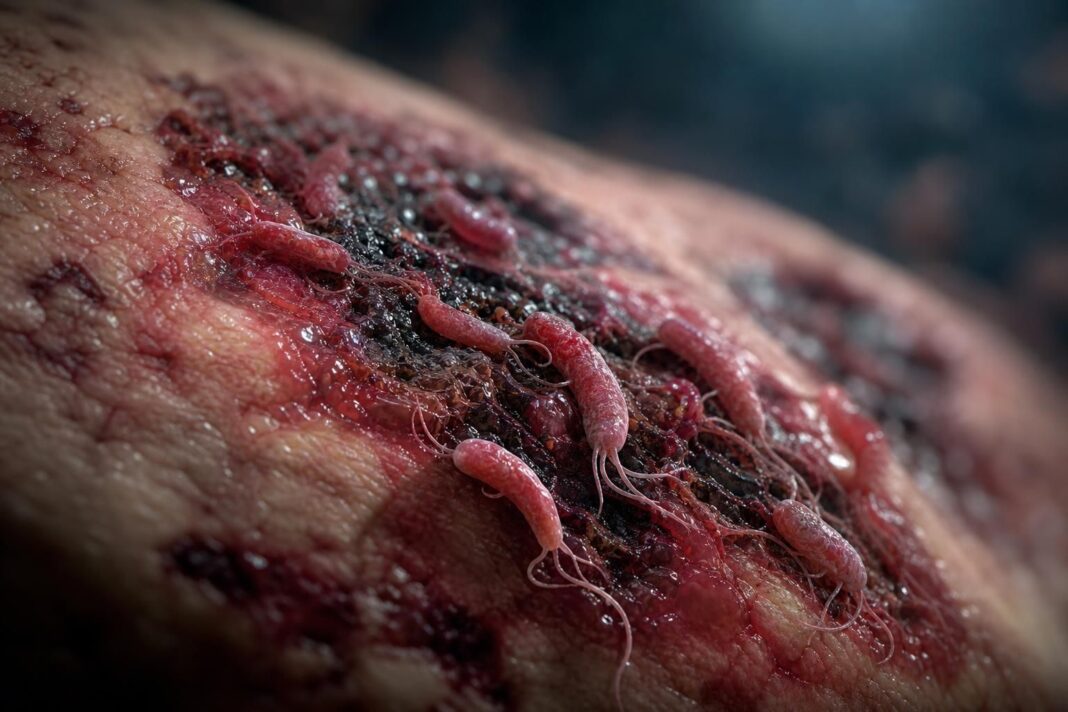 Découvrez Vibrio vulnificus, la bactérie redoutée surnommée 'mangeuse de chair', responsable d'infections graves et inquiètant fortement les professionnels de santé.