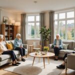 Salon commun d'une résidence d'habitat partagé pour personnes âgées