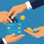 Illustration d'un parrainage bancaire avec carte bancaire et cadeau