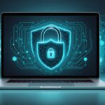 Illustration d'un site internet de PME protégé par un bouclier numérique symbolisant la cybersécurité