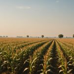 Champ agricole français touché par la sécheresse et la canicule en 2026