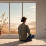 Illustration apaisée symbolisant le bien-être et la santé mentale