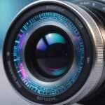 Objectif de smartphone avec signature cryptographique numérique symbolisant l'authentification de photo face à l'intelligence artificielle