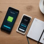 Smartphone affichant un comparateur de forfaits mobiles sur un bureau