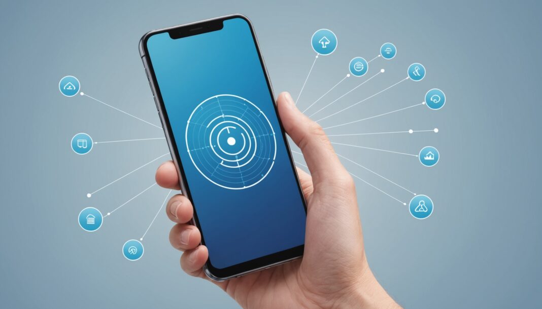 Illustration générée par IA d'un smartphone affichant des barres de réseau, symbole d'un forfait mobile