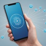 Illustration générée par IA d'un smartphone affichant des barres de réseau, symbole d'un forfait mobile